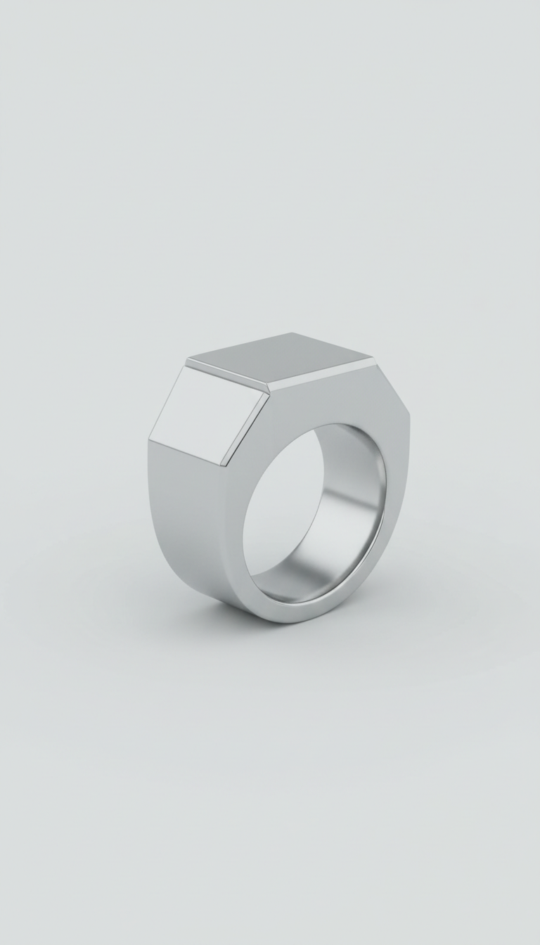 Sterling Silver Architectural Ring